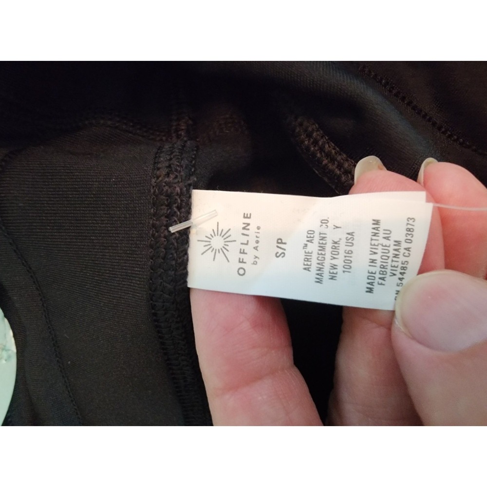 Aerie NWT Womens Small Black Legging Jogger Pants Pocket Workout Travel Lounge - Picture 7 of 8